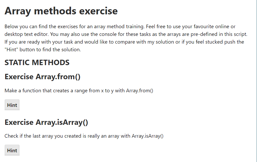 array methods